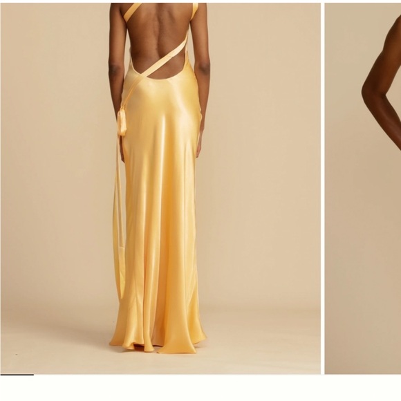 Arcina Ori yellow backless dress - Picture 3 of 6